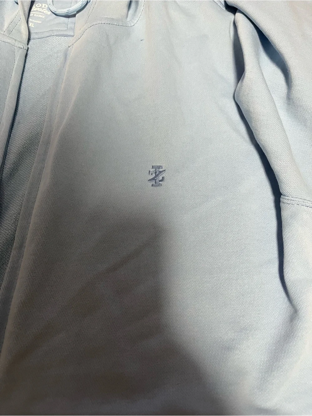 Izod Light Blue Full-Zip Hoodie with Hood size xl